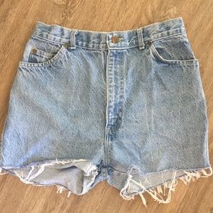 Vintage Chic High Waisted Jean Shorts Cut Offs